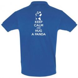 Мужское поло KEEP CALM and HUG A PANDA - PrintSalon