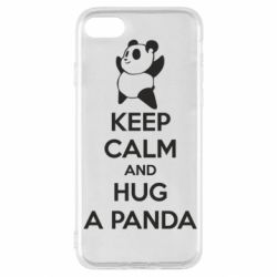 Чехол для iPhone SE 2022 KEEP CALM and HUG A PANDA - PrintSalon