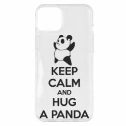 Чехол для iPhone 14 Plus KEEP CALM and HUG A PANDA - PrintSalon