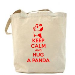 Эко-сумка KEEP CALM and HUG A PANDA - PrintSalon