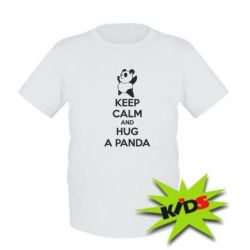 Детская футболка KEEP CALM and HUG A PANDA - PrintSalon