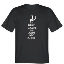 Мужская футболка Stedman KEEP CALM and JOIN MY ARMY - PrintSalon