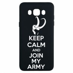 Чехол для Samsung J7 2016 KEEP CALM and JOIN MY ARMY - PrintSalon