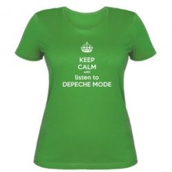 Женская футболка KEEP CALM and LISTEN to DEPECHE MODE - PrintSalon