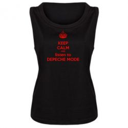 Женская майка KEEP CALM and LISTEN to DEPECHE MODE - PrintSalon