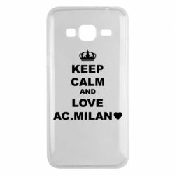 Чехол для Samsung J3 2016 Keep calm and love AC Milan - PrintSalon