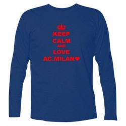 Футболка с длинным рукавом Keep calm and love AC Milan - PrintSalon