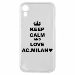 Чехол для iPhone XR Keep calm and love AC Milan - PrintSalon