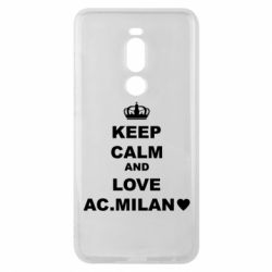 Чехол для Meizu Note 8 Keep calm and love AC Milan - PrintSalon