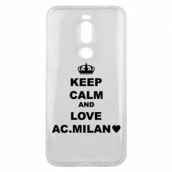 Чехол для Meizu X8 Keep calm and love AC Milan - PrintSalon