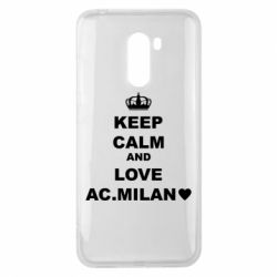 Чехол для Xiaomi Pocophone F1 Keep calm and love AC Milan - PrintSalon