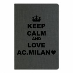 Блокнот с принто Keep calm and love AC Milan - PrintSalon