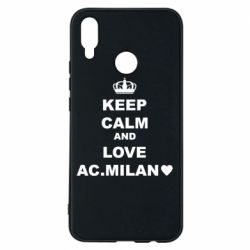 Чехол для Huawei P Smart Plus 2018 Keep calm and love AC Milan - PrintSalon