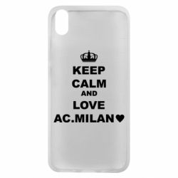 Чехол для Xiaomi Redmi 7A Keep calm and love AC Milan - PrintSalon