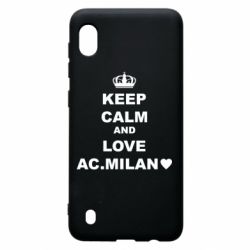 Чехол для Samsung A10 Keep calm and love AC Milan - PrintSalon