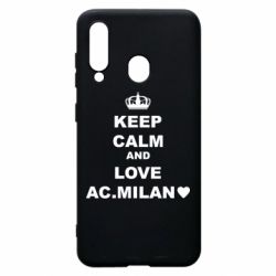 Чехол для Samsung A60 Keep calm and love AC Milan - PrintSalon