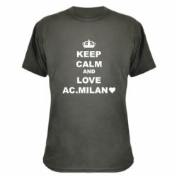 Камуфляжная футболка Keep calm and love AC Milan - PrintSalon