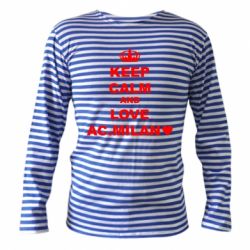 Тельняшка с длинным рукавом Keep calm and love AC Milan - PrintSalon