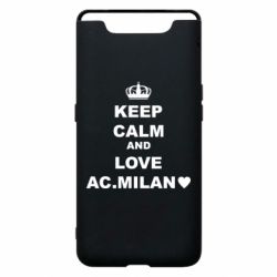 Чехол для Samsung A80 Keep calm and love AC Milan - PrintSalon