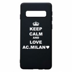 Чехол для Samsung S10 Keep calm and love AC Milan - PrintSalon