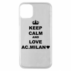 Чехол для iPhone 11 Pro Keep calm and love AC Milan - PrintSalon