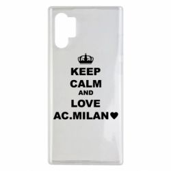 Чехол для Samsung Note 10 Plus Keep calm and love AC Milan - PrintSalon