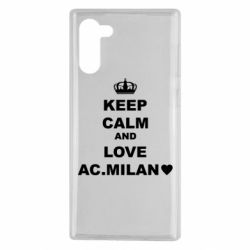 Чехол для Samsung Note 10 Keep calm and love AC Milan - PrintSalon