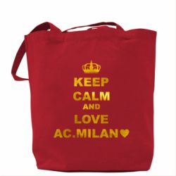 Эко-сумка Keep calm and love AC Milan - PrintSalon