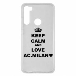 Чехол для Xiaomi Redmi Note 8 Keep calm and love AC Milan - PrintSalon
