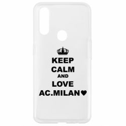 Чехол для Oppo A31 Keep calm and love AC Milan - PrintSalon