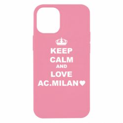 Чехол для iPhone 12 mini Keep calm and love AC Milan - PrintSalon