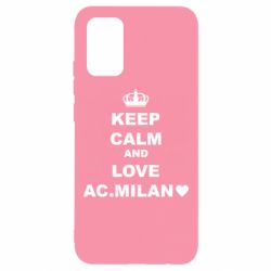 Чехол для Samsung A02s/M02s Keep calm and love AC Milan - PrintSalon