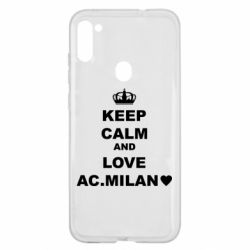 Чехол для Samsung A11/M11 Keep calm and love AC Milan - PrintSalon