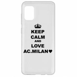 Чехол для Samsung A31 Keep calm and love AC Milan - PrintSalon