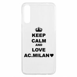 Чехол для Samsung A50 Keep calm and love AC Milan - PrintSalon