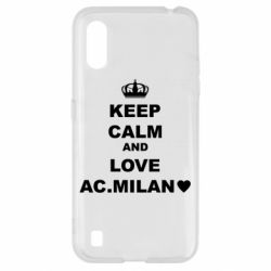 Чехол для Samsung A01/M01 Keep calm and love AC Milan - PrintSalon