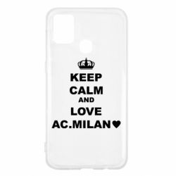 Чехол для Samsung M31 Keep calm and love AC Milan - PrintSalon