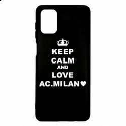 Чехол для Samsung M51 Keep calm and love AC Milan - PrintSalon