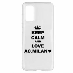 Чехол для Samsung S20 Keep calm and love AC Milan - PrintSalon