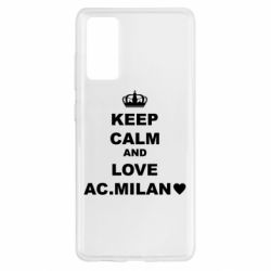 Чехол для Samsung S20 FE Keep calm and love AC Milan - PrintSalon