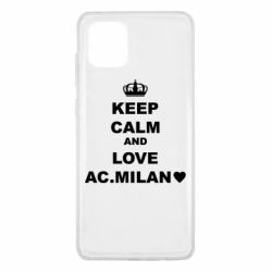 Чехол для Samsung Note 10 Lite Keep calm and love AC Milan - PrintSalon