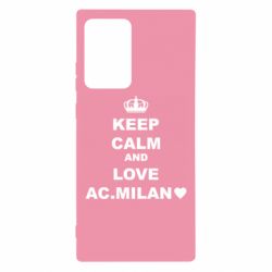 Чехол для Samsung Note 20 Ultra Keep calm and love AC Milan - PrintSalon