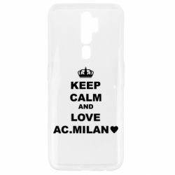 Чехол для Oppo A5/A9 2020 Keep calm and love AC Milan - PrintSalon