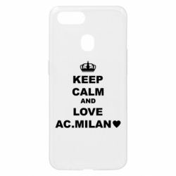 Чехол для Oppo A5s/A12 Keep calm and love AC Milan - PrintSalon