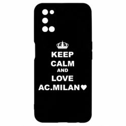 Чехол для Oppo A52/A72/A92 Keep calm and love AC Milan - PrintSalon