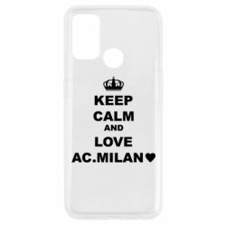 Чехол для Oppo A53/A32/A33 Keep calm and love AC Milan