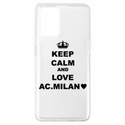 Чехол для Oppo A74 4G Keep calm and love AC Milan - PrintSalon