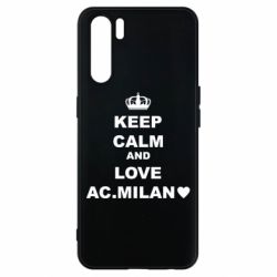 Чехол для Oppo A91/Reno3 Keep calm and love AC Milan - PrintSalon