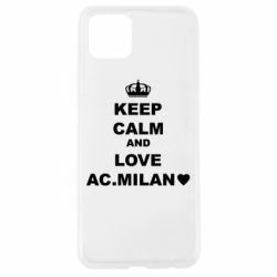 Чехол для Oppo A92s Keep calm and love AC Milan - PrintSalon