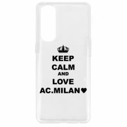 Чехол для Oppo Reno 4 Pro Keep calm and love AC Milan - PrintSalon